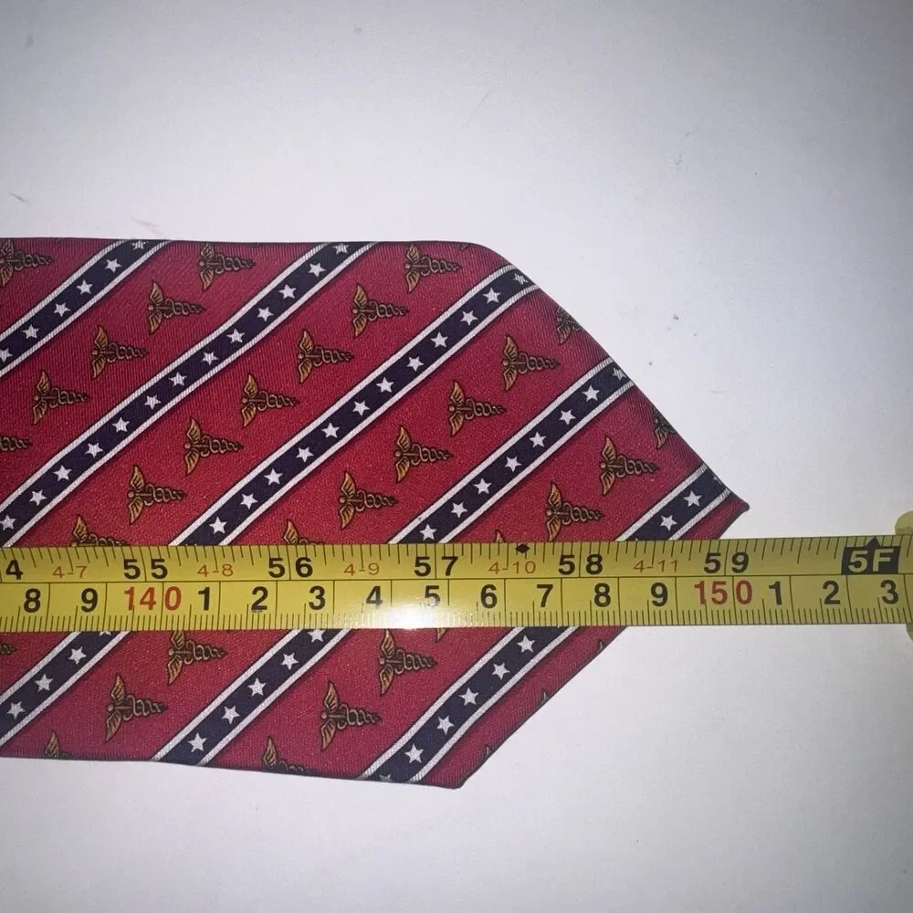 C Everett Koop MD Beau Ties Vermont Silk Necktie Medical Caduceus USA Made